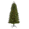 6' Slim West Virginia Mountain Pine Artificial Christmas Tree w/300 Clear Light