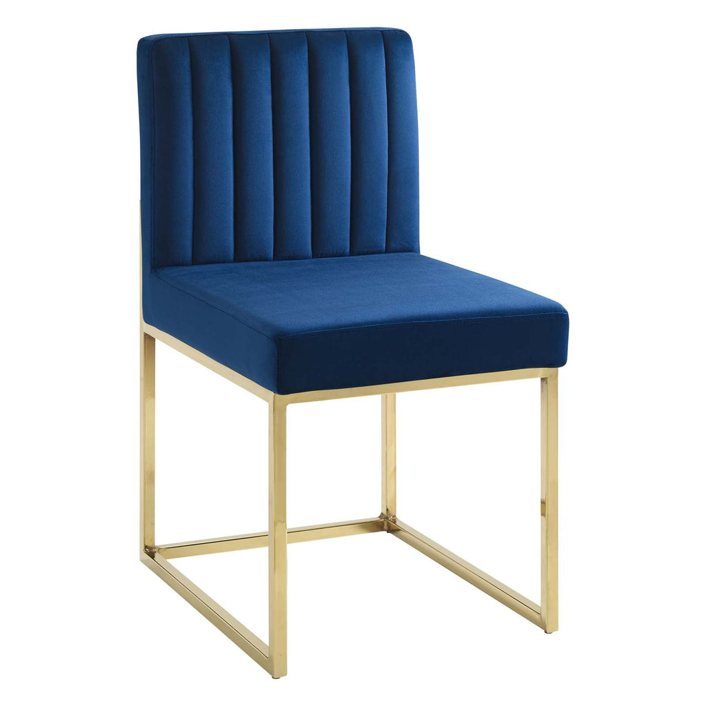 Carriage Performance Velvet Dining Chair Set of 2 by Modway