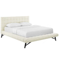 Julia Biscuit Tufted Upholstered Fabric Queen Platform Bed by Modway