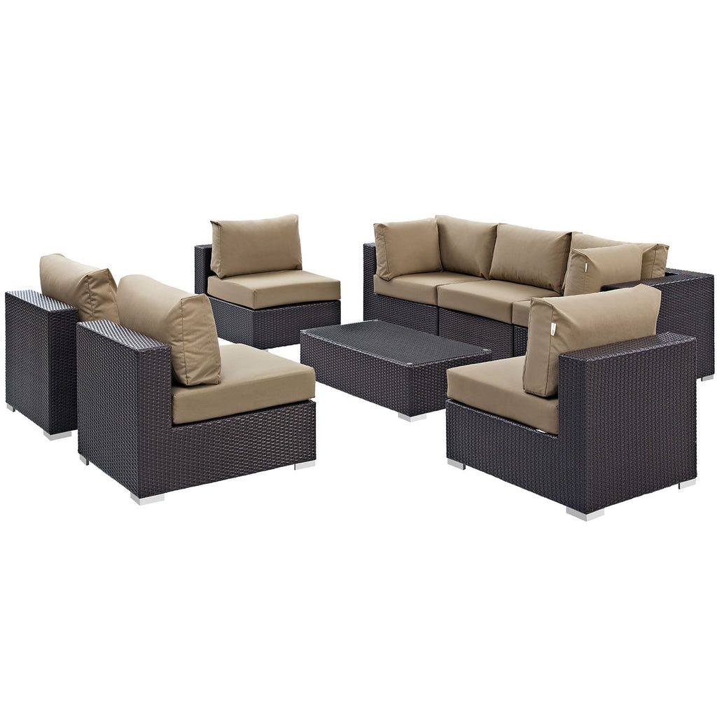 Convene 8 Piece Outdoor Patio Sectional Set by Modway