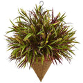 29" Autumn Grass Hanging Basket Artificial Plant