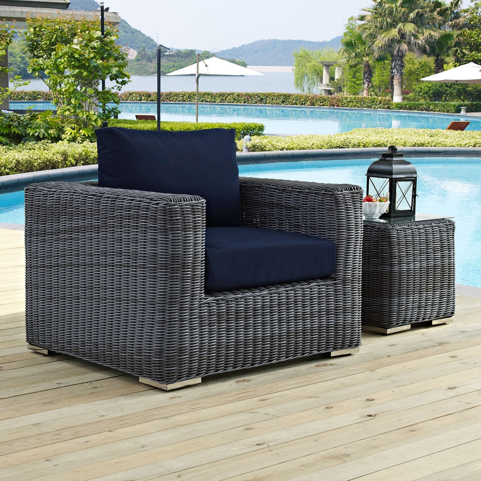 Summon Outdoor Patio Fabric Sunbrella¨ Armchair by Modway