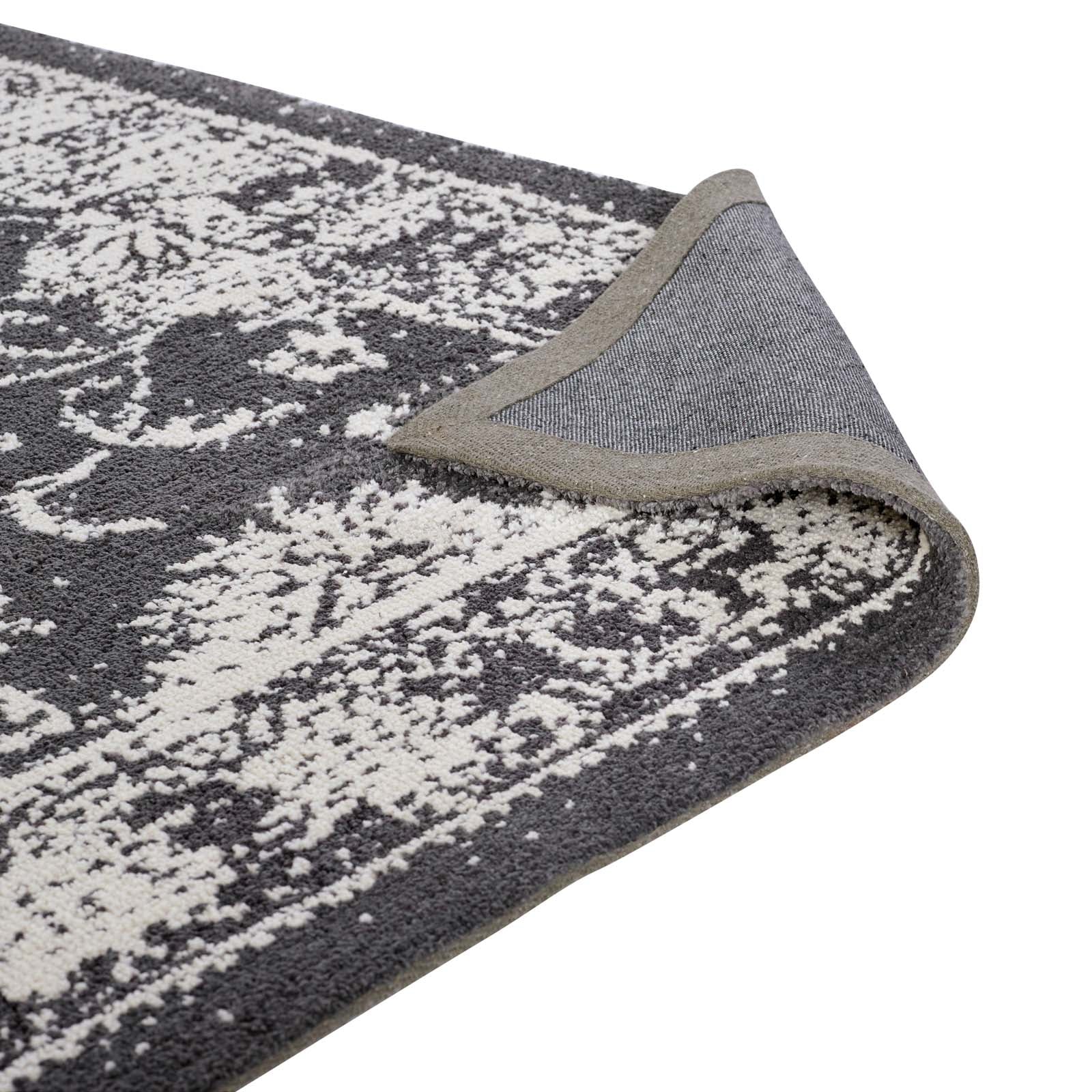 Kazia Distressed Floral Lattice 8x10 Area Rug by Modway