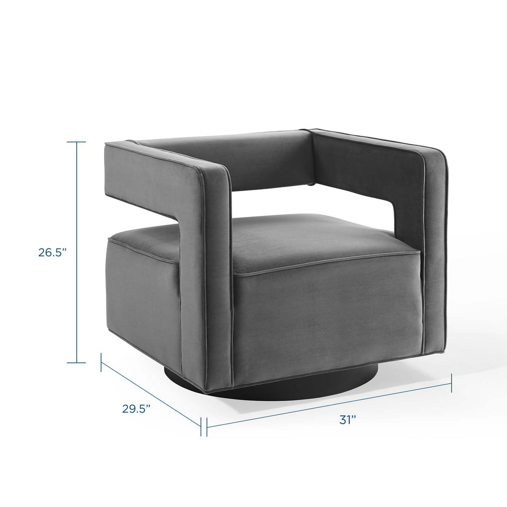 Booth Performance Velvet Performance Velvet Swivel Armchair by Modway