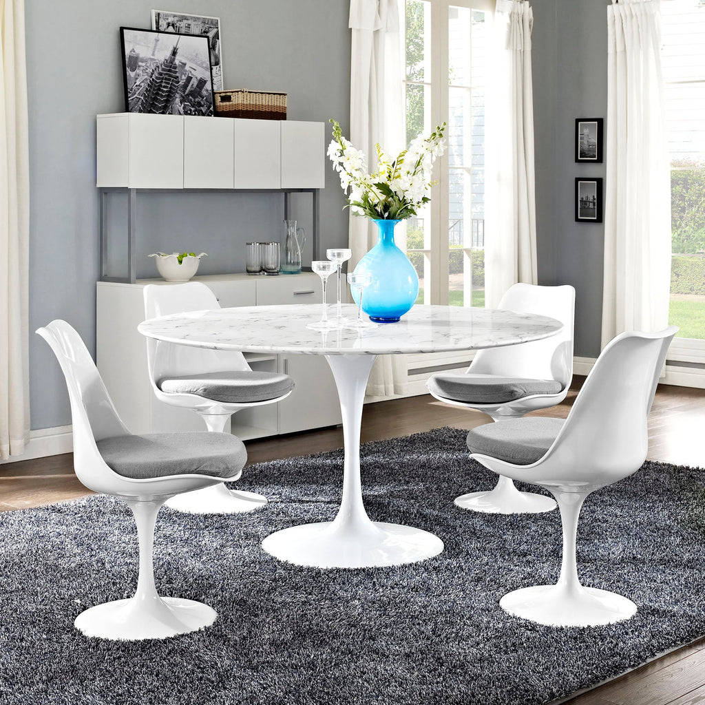 Lippa 54" Round Faux Marble Dining Table by Modway
