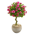 3' Azalea Artificial Topiary Tree in Bowl Planter
