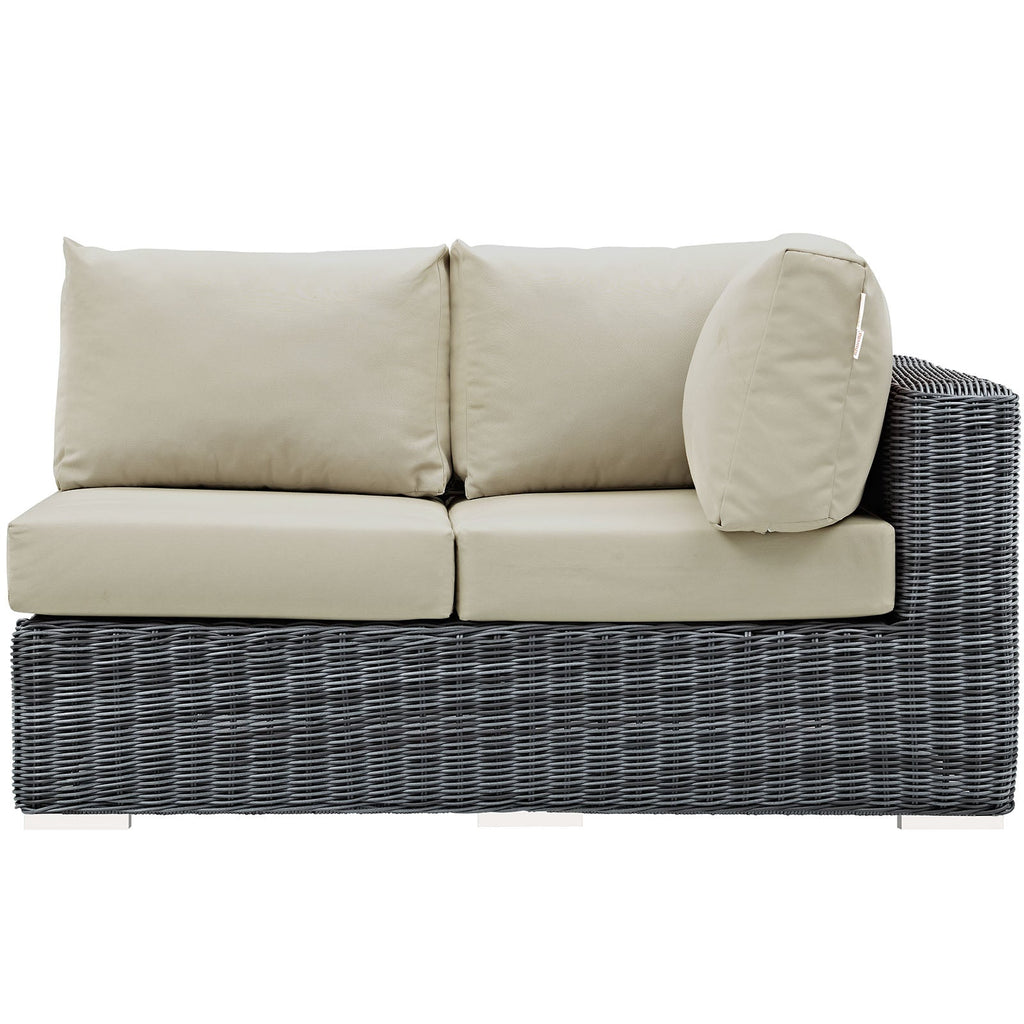 Summon Outdoor Patio Sunbrella¨ Right Arm Loveseat by Modway