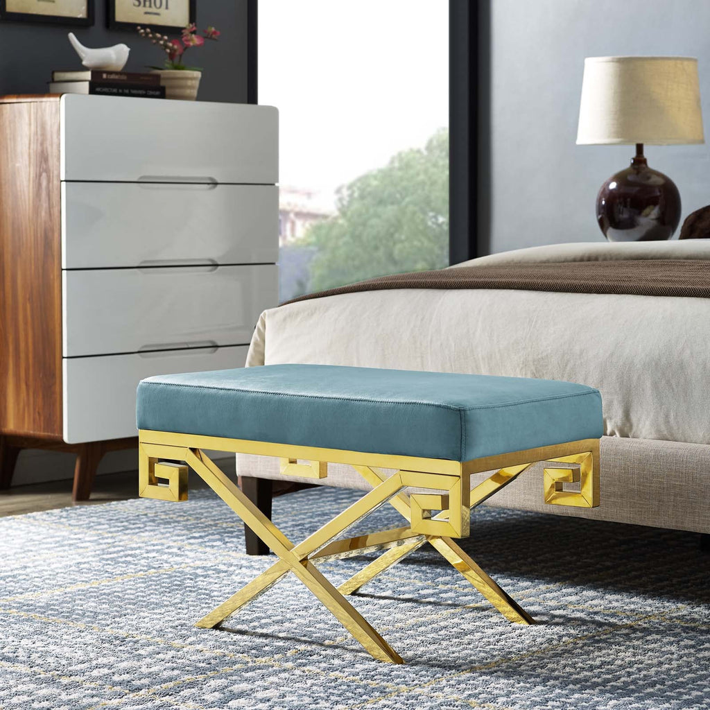 Rove Velvet Performance Velvet Bench by Modway