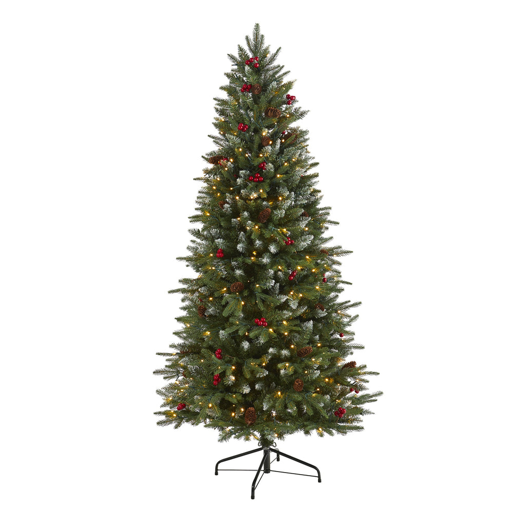 6' Snow Tipped Portland Spruce Artificial Christmas Tree