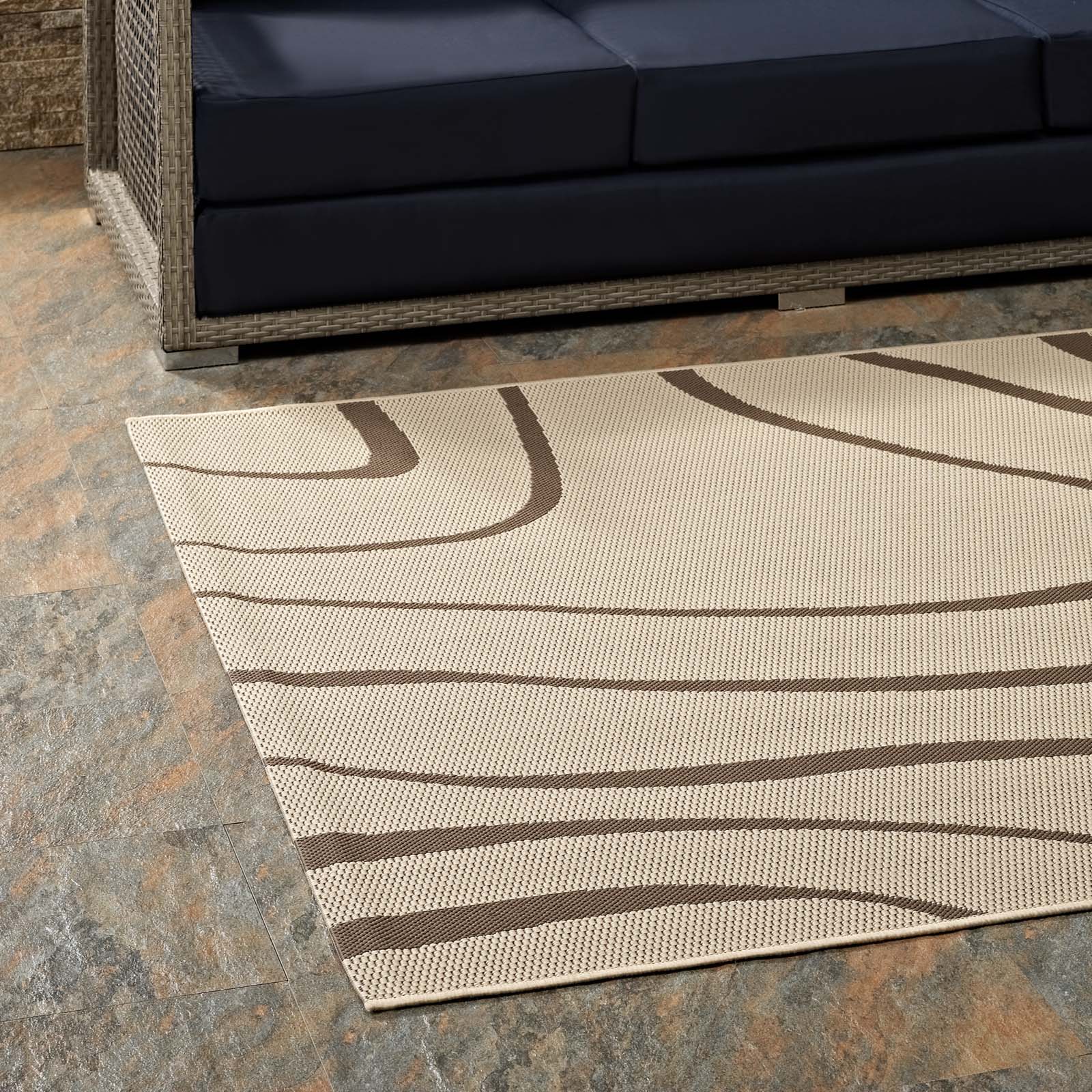 Surge Swirl Abstract Indoor and Outdoor 5x8 Area Rug by Modway