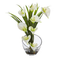 15.5"  Calla Lily and Grass Artificial Arrangement in Vase