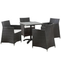 Junction 5 Piece Outdoor Patio Dining Set by Modway