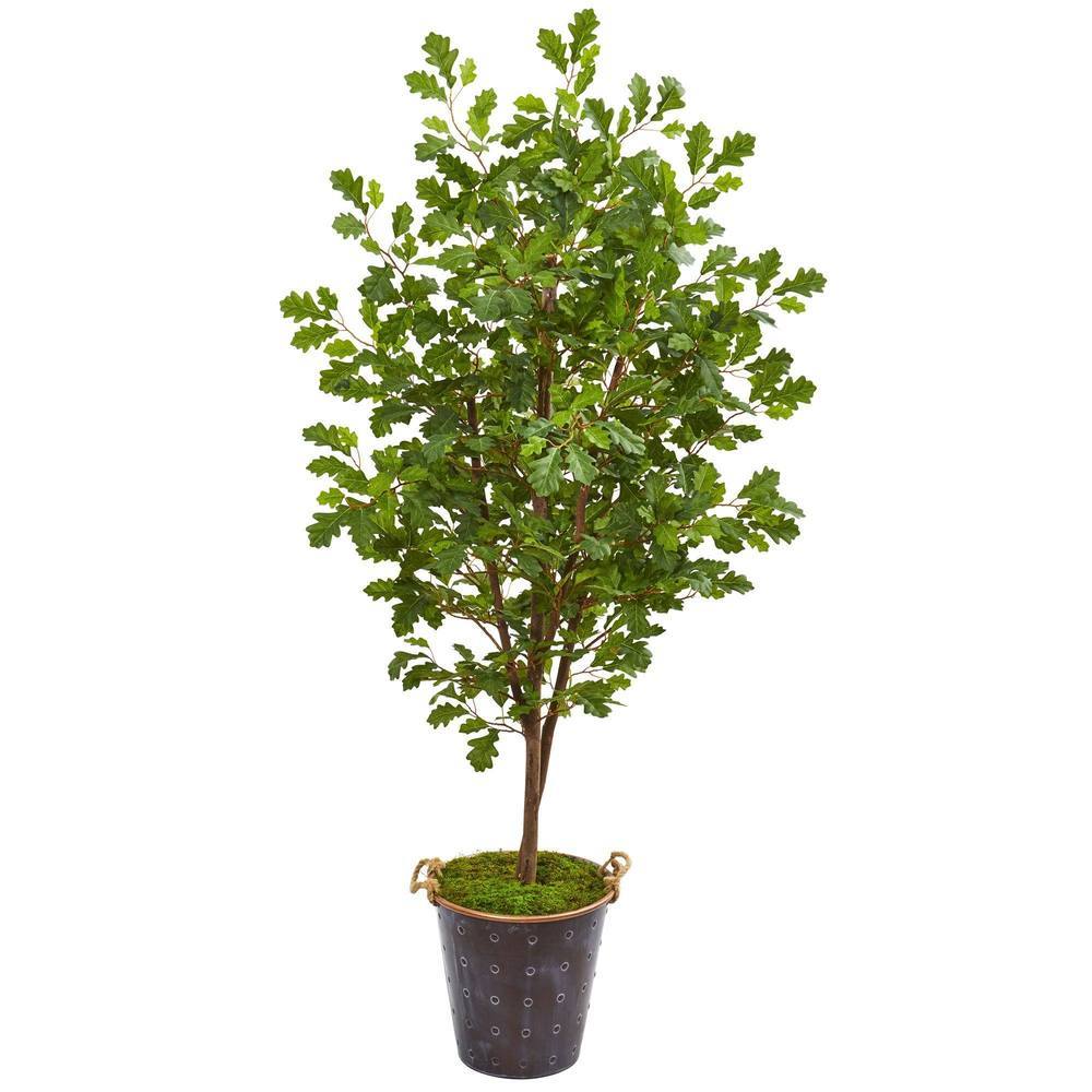 68"  Oak Artificial Tree in Decorative Planter