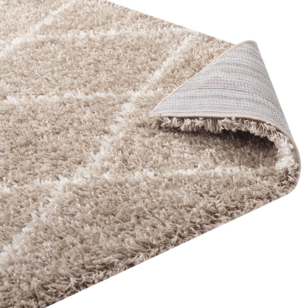 Toryn Diamond Lattice 5x8 Shag Area Rug by Modway