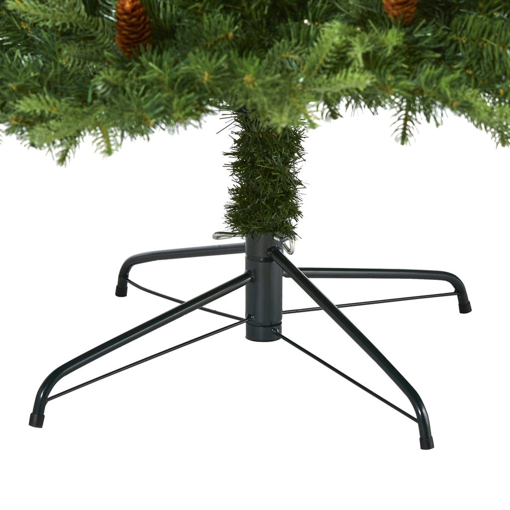 8' Wellington Spruce 'Natural Look' Artificial Christmas Tree w/ 550 Clear LED