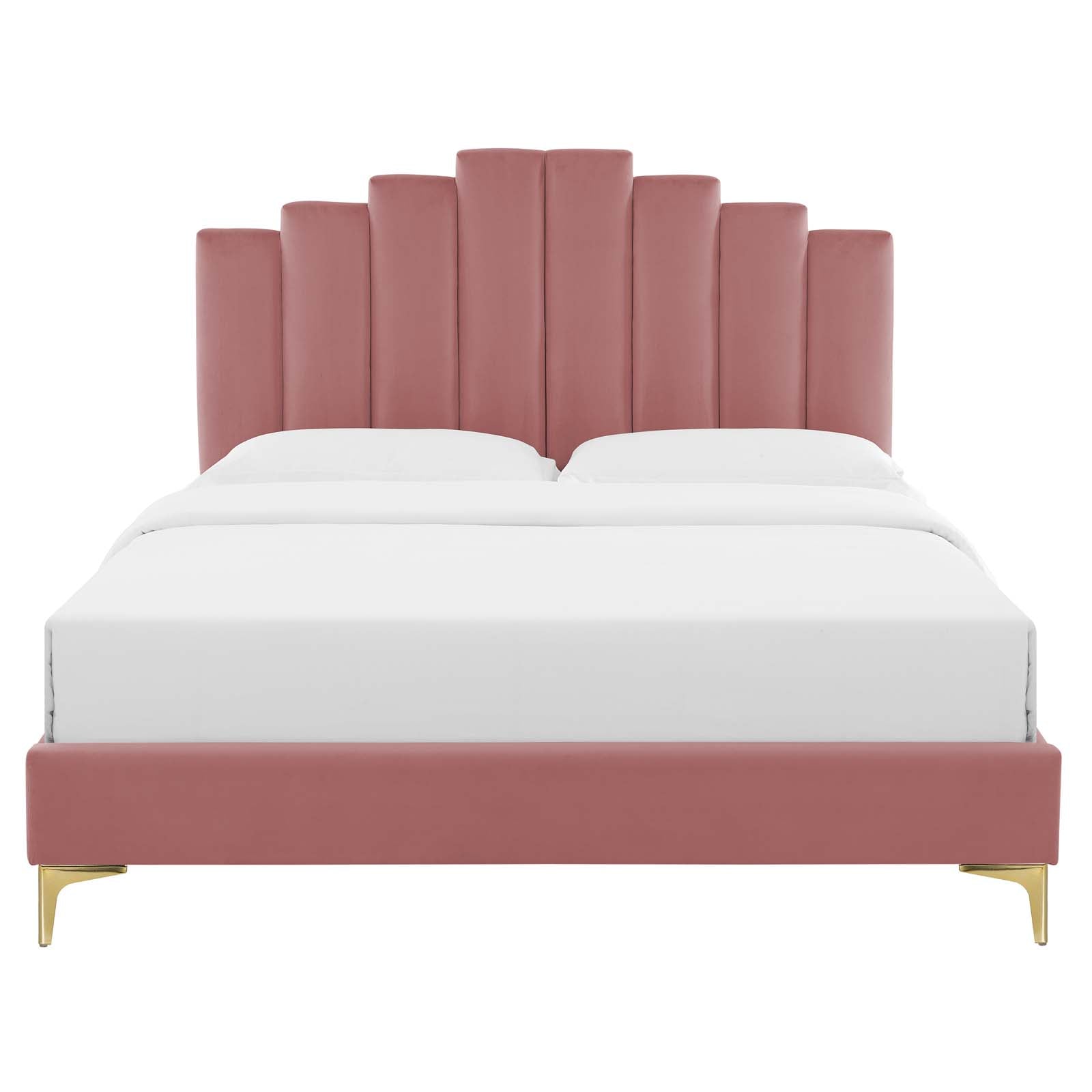 Elise Performance Velvet Twin Platform Bed by Modway