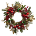 24"  Ornament, Pine & Pine cone  Wreath