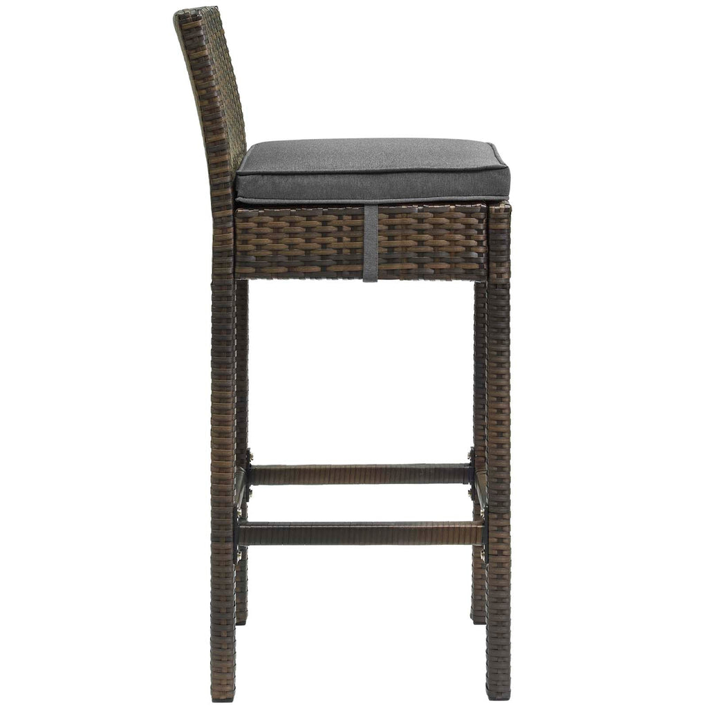 Conduit Outdoor Patio Wicker Rattan Bar Stool in B