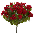 Geranium Artificial Bush UV Resistant (Set of 3)