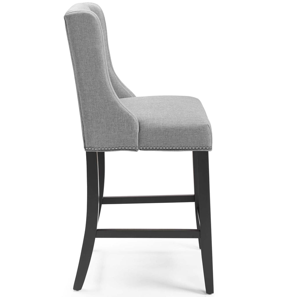Baron Upholstered Fabric Counter Stool Set of 2 by Modway