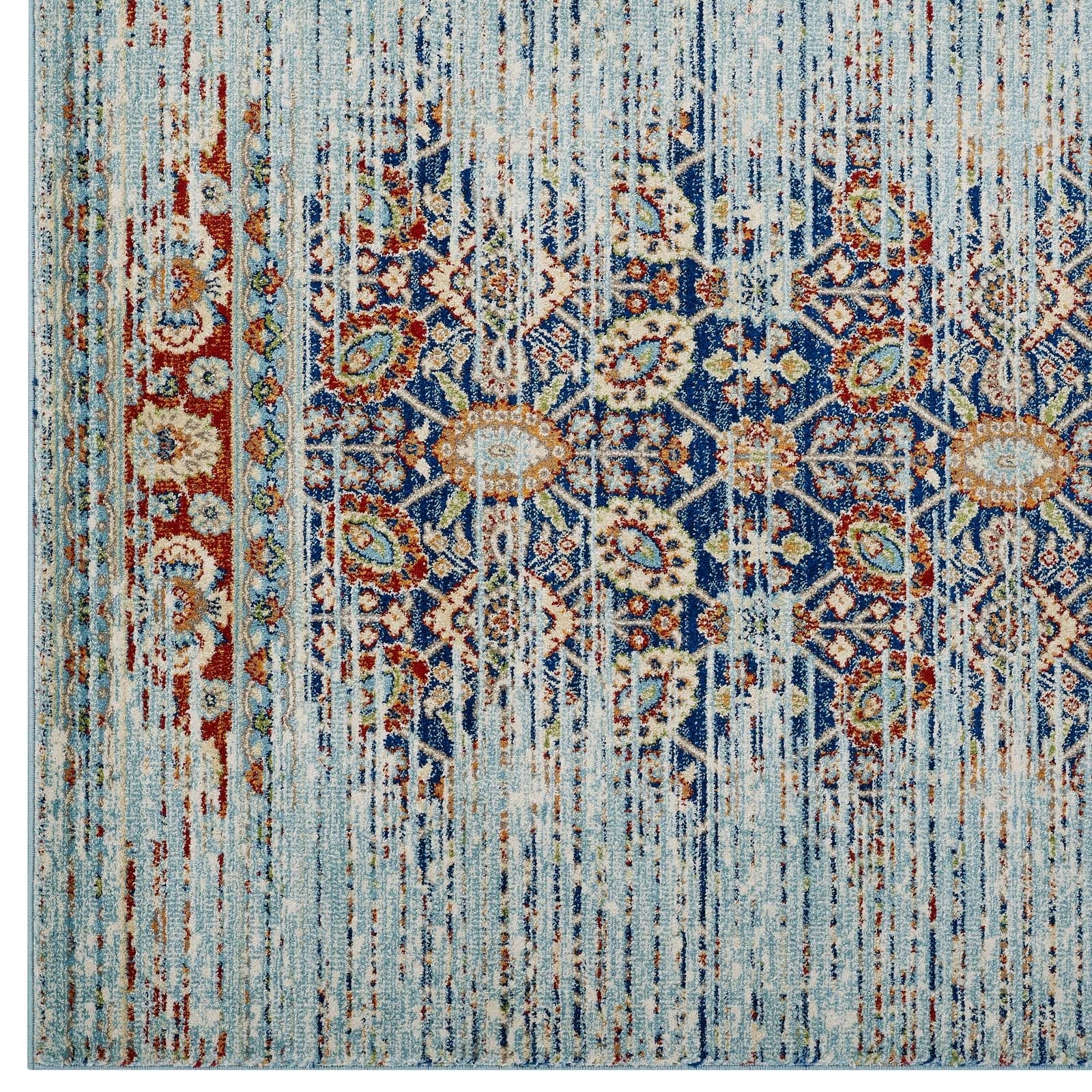 Naria Distressed Vintage Medallion 5x8 Area Rug by Modway