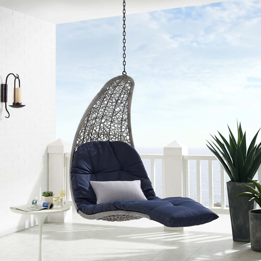 Landscape Hanging Chaise Lounge Outdoor Patio Swing Chair by Modway