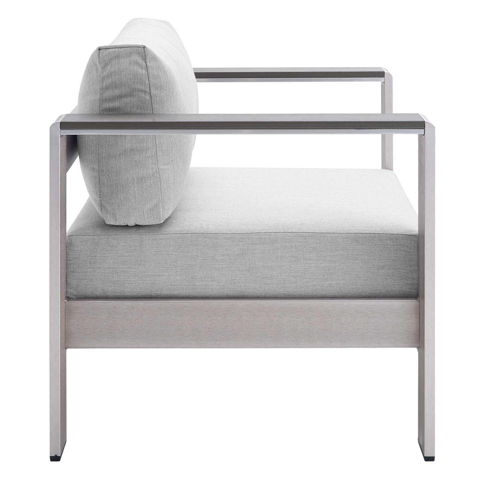Shore 4 Piece Sunbrella¨ Fabric Outdoor Patio Aluminum Set by Modway
