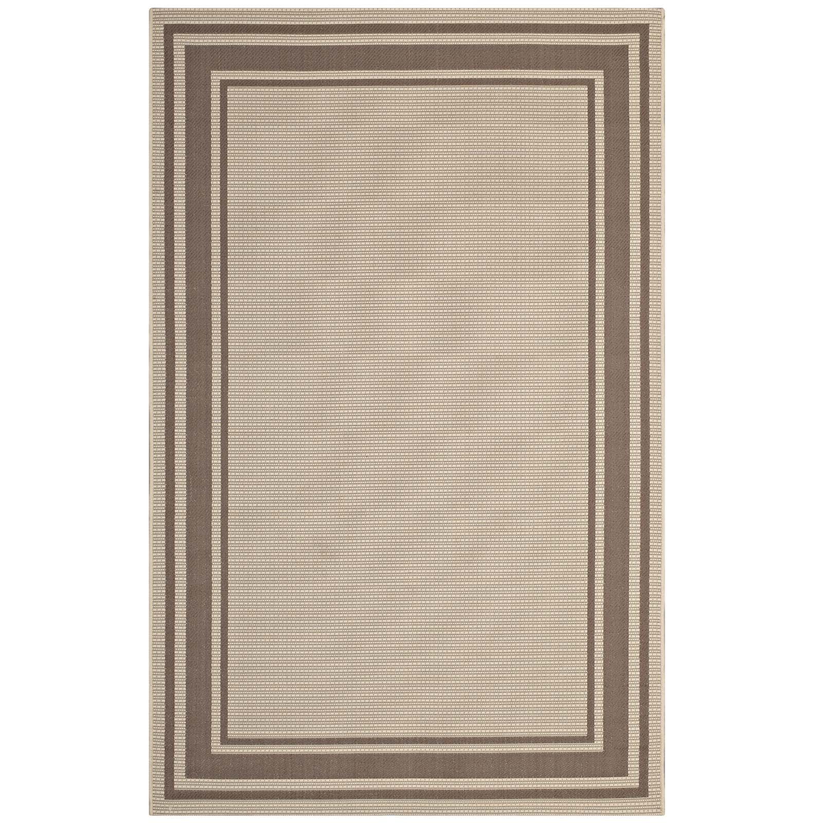 Rim Solid Border Indoor and Outdoor 8x10 Area Rug by Modway
