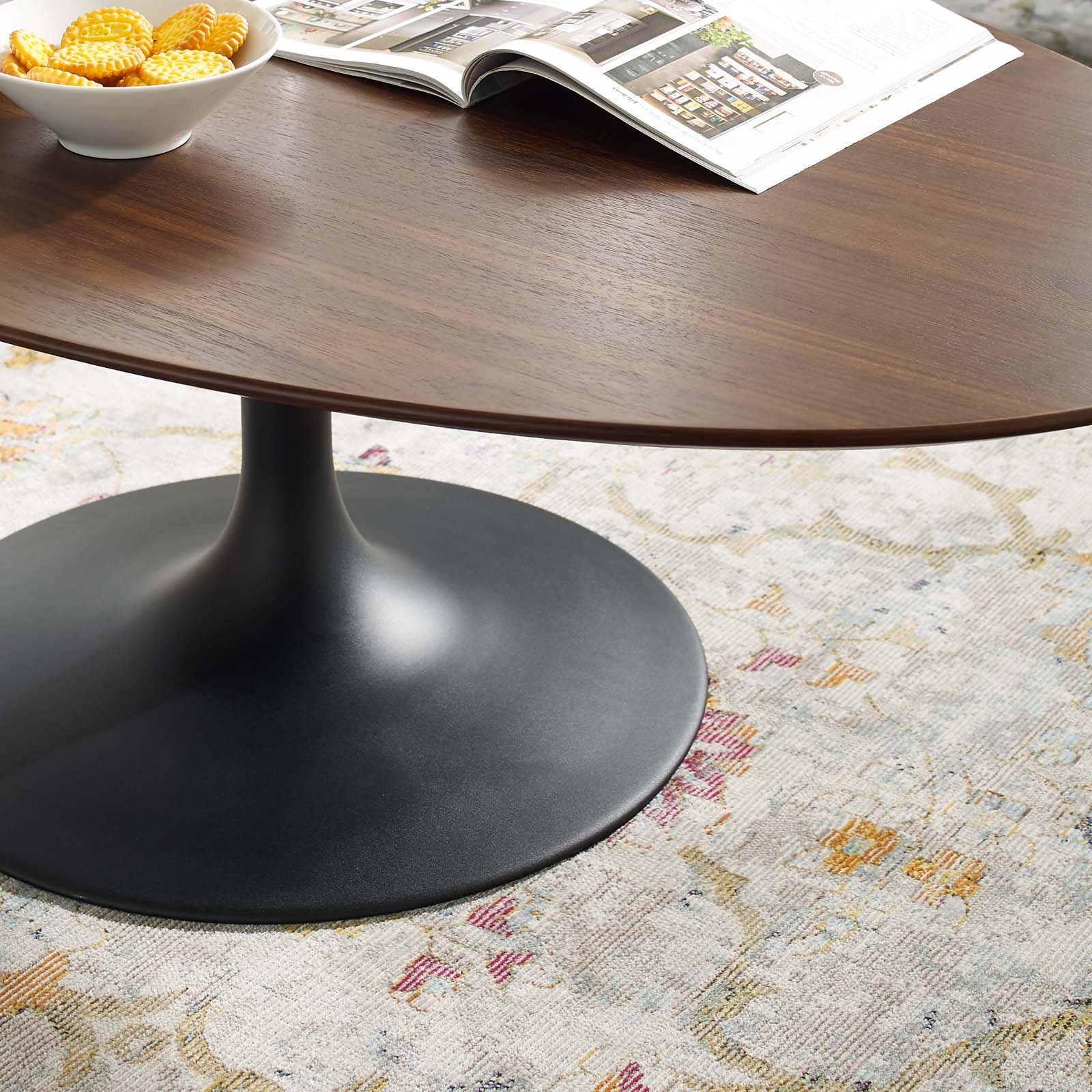 Lippa 48" Oval Wood Coffee Table by Modway
