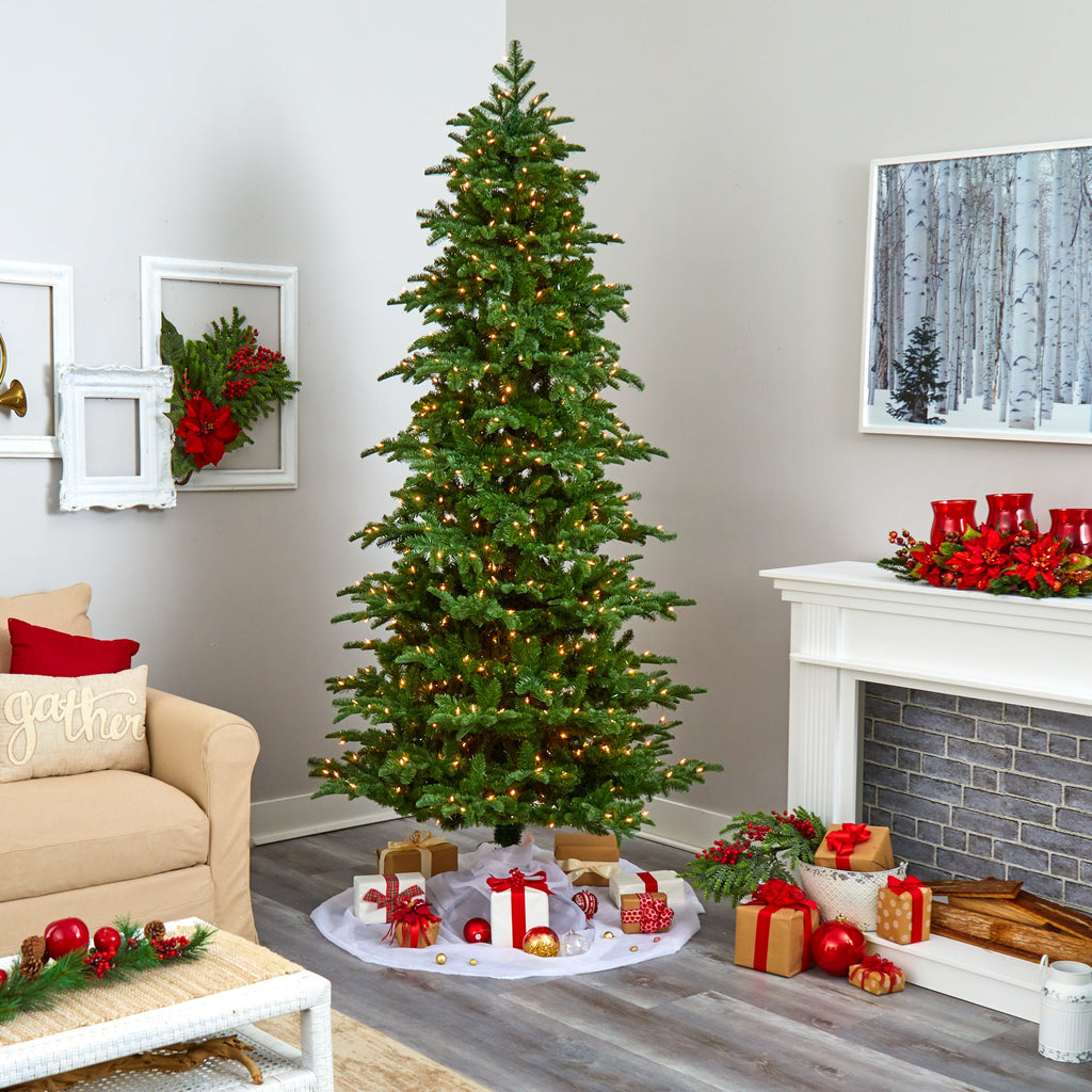 8' South Carolina Fir Artificial Christmas Tree w/ 650 Clear Lights