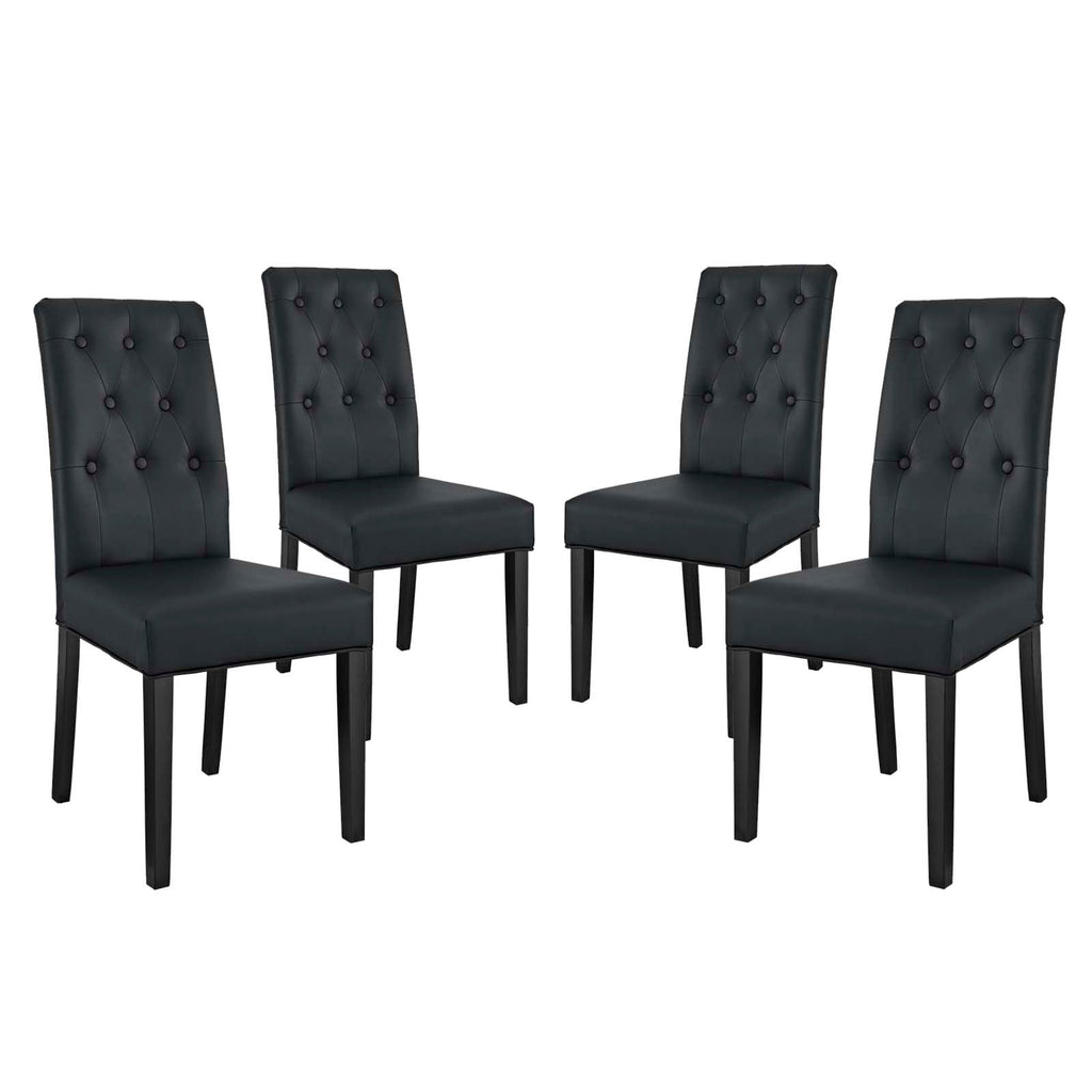 Confer Vinyl Dining Side Chair Set of 4 by Modway