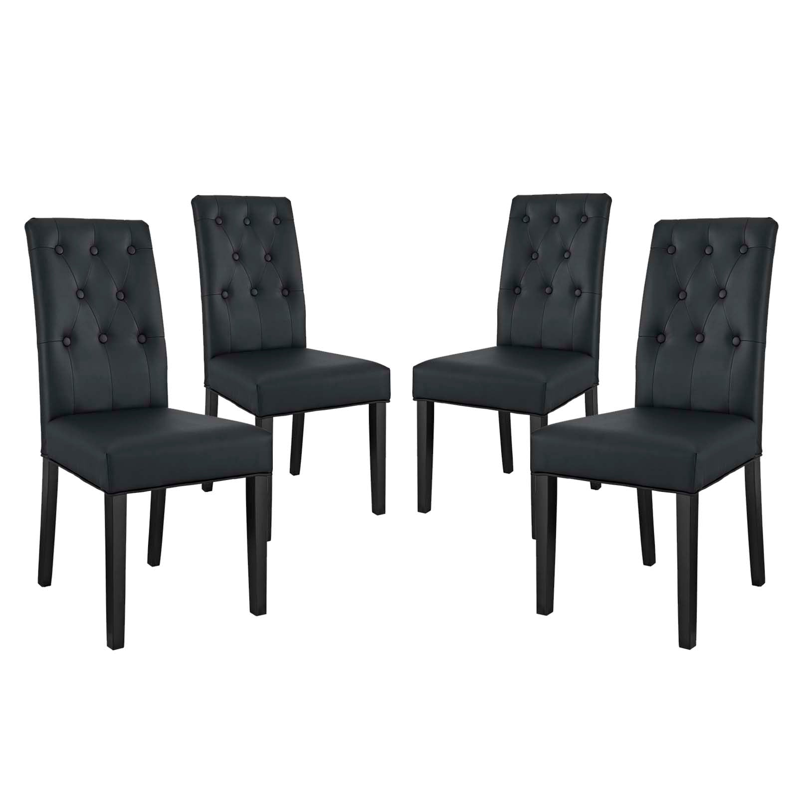 Confer Vinyl Dining Side Chair Set of 4 by Modway