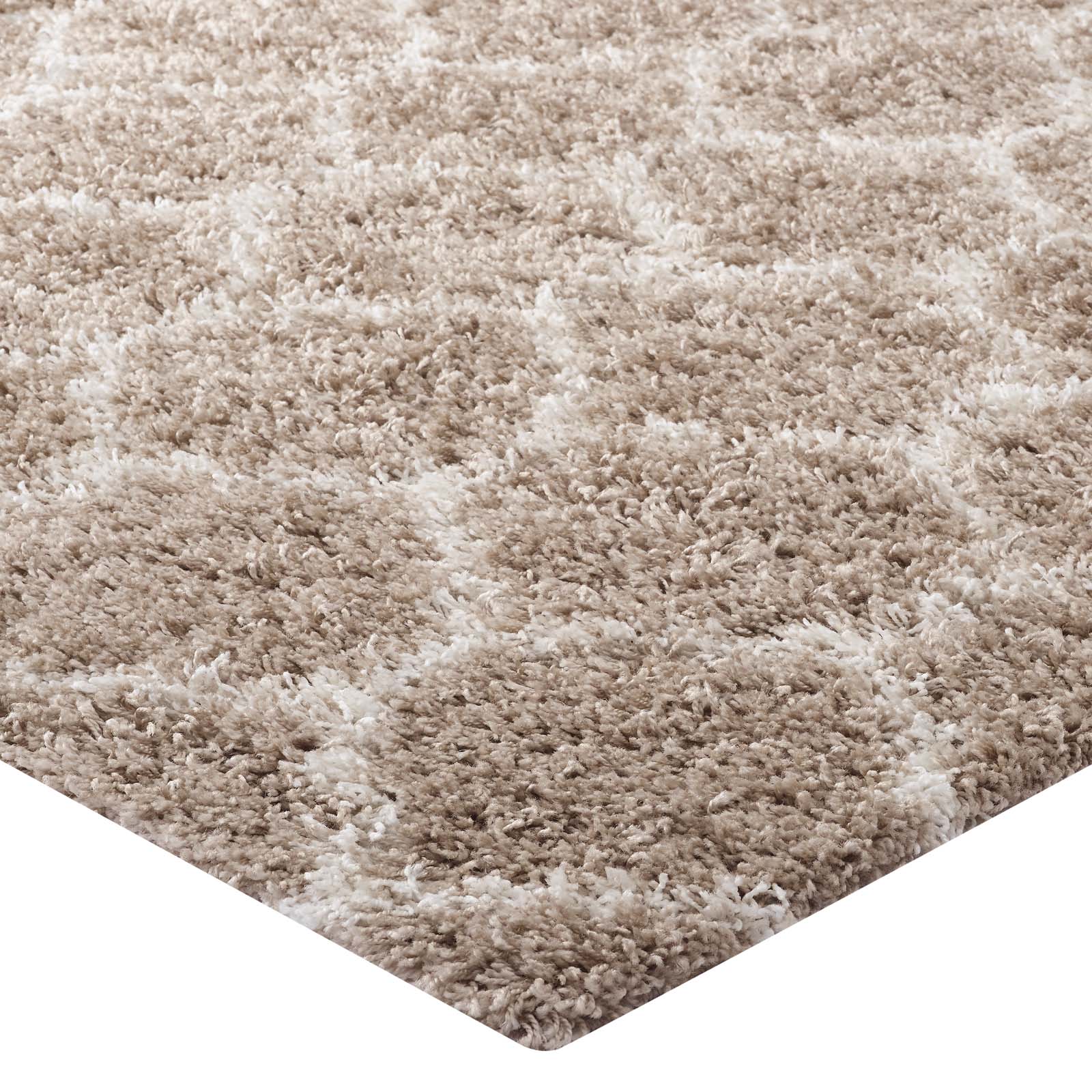 Solvea Moroccan Trellis 5x8 Shag Area Rug by Modway