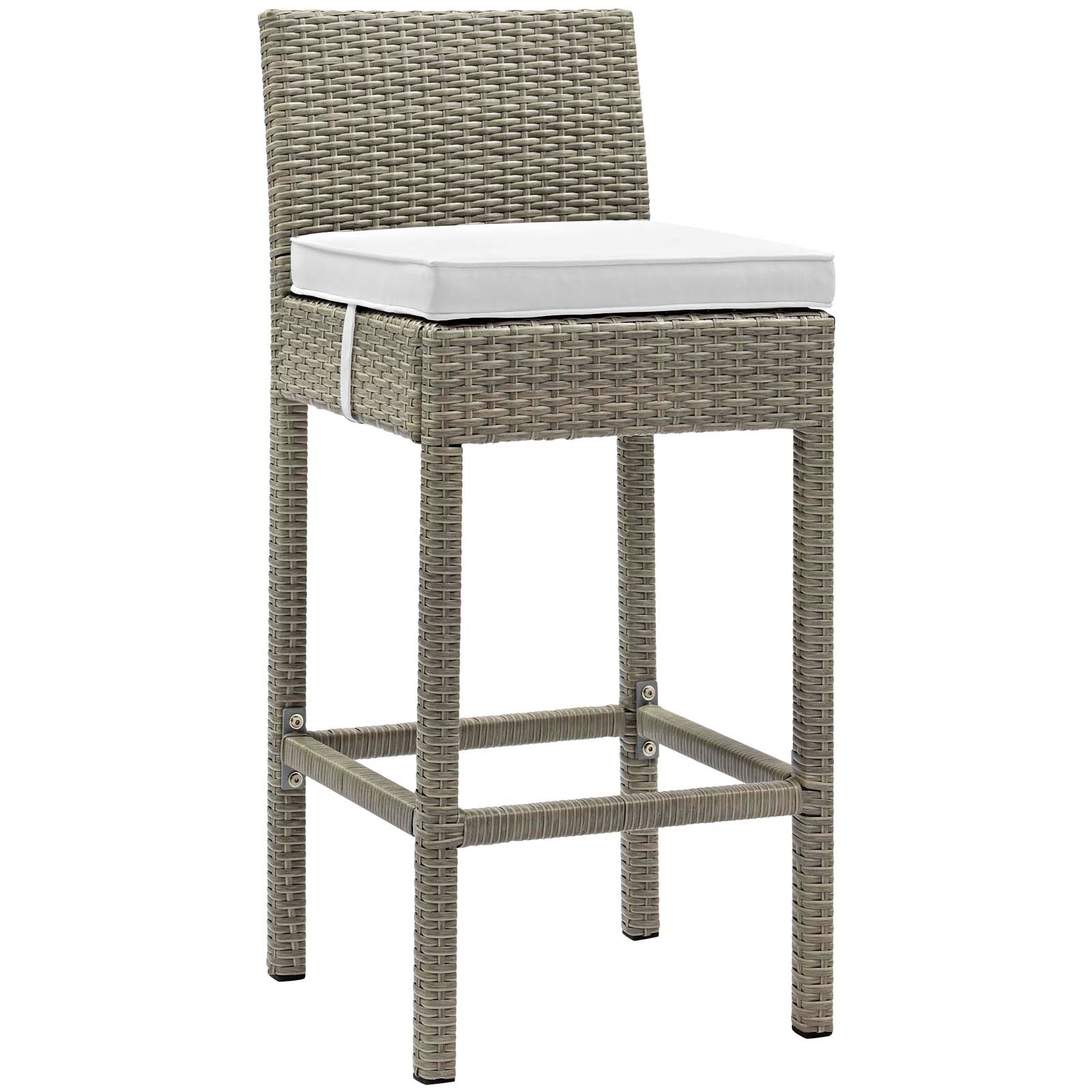 Conduit Outdoor Patio Wicker Rattan Bar Stool Set of 4 by Modway