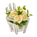 9"  Camellia Artificial Arrangement in Chair Planter
