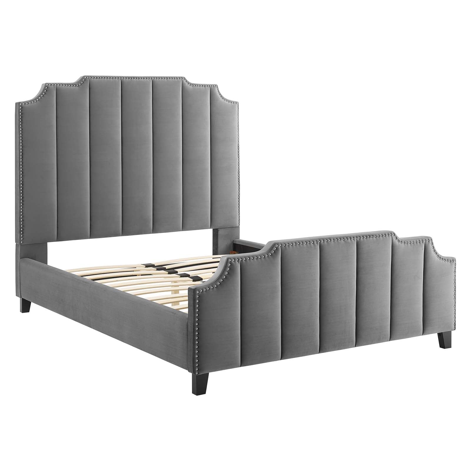 Lucille Performance Velvet Queen Platform Bed by Modway