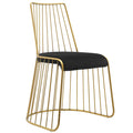 Rivulet Gold Stainless Steel Performance Velvet Dining Chair by Modway