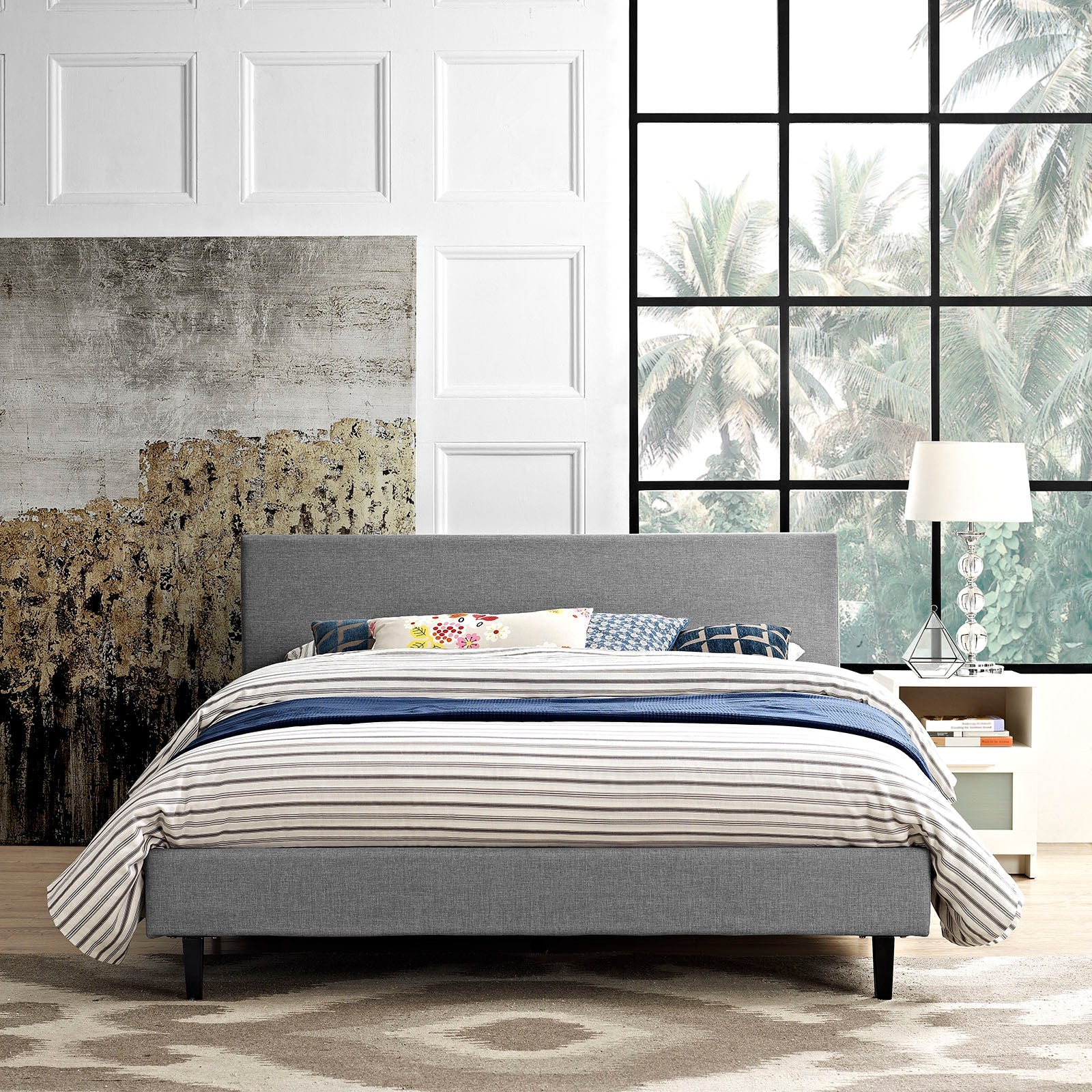 Anya Fabric Queen Bed by Modway