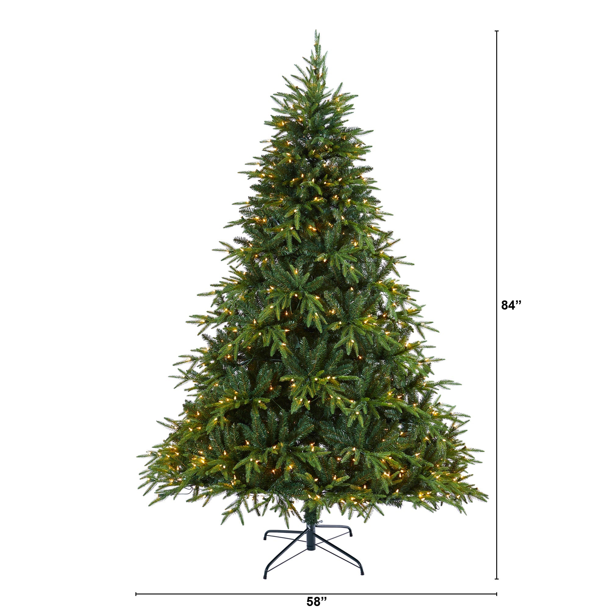 7' Colorado Mountain Fir 'Natural Look' Artificial Christmas Tree w/ 500 LED