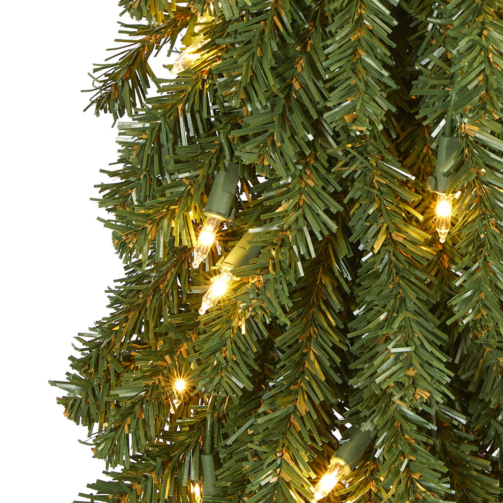 2' Grand Alpine Artificial Christmas Tree with 35 Clear Lights
