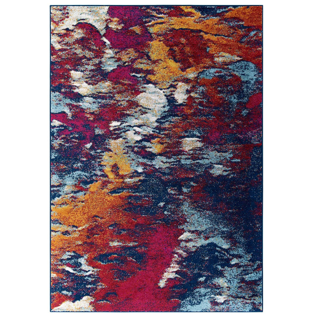 Entourage Foliage Contemporary Modern Abstract 5x8 Area Rug by Modway