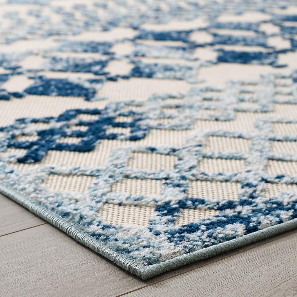 Reflect Giada Abstract Diamond Moroccan Trellis 5x8 Indoor/Outdoor Area Rug by Modway