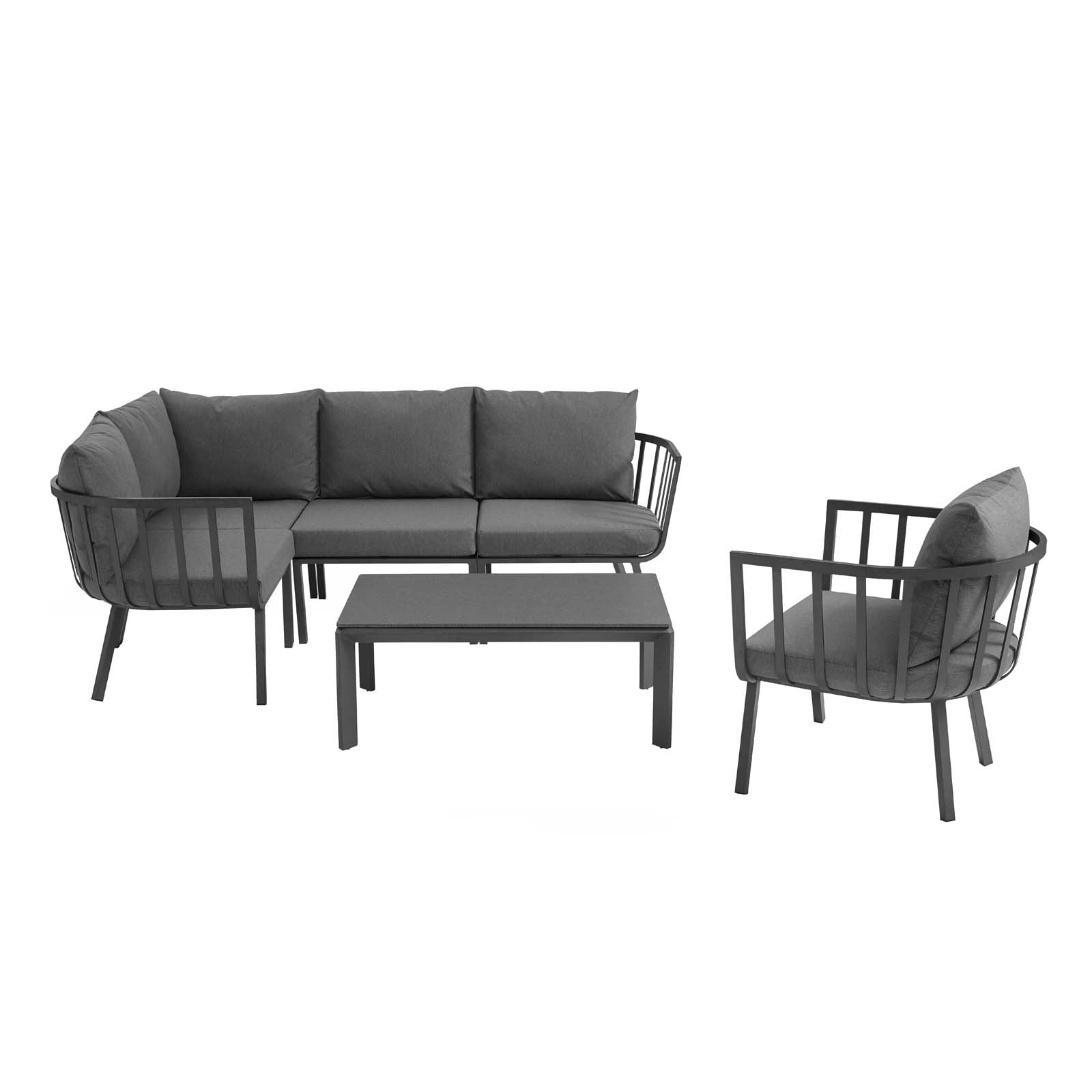 Riverside 6 Piece Outdoor Patio Aluminum Set by Modway