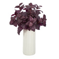 15" Basil Artificial Plant in White Planter