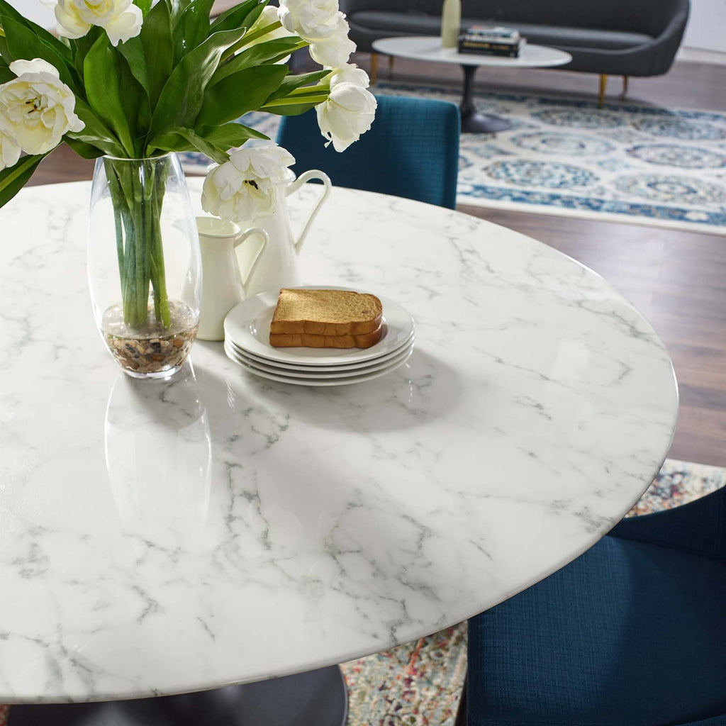 Lippa 60" Round Faux Marble Dining Table by Modway