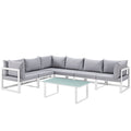 Fortuna 7 Piece Outdoor Patio Sectional Sofa Set by Modway