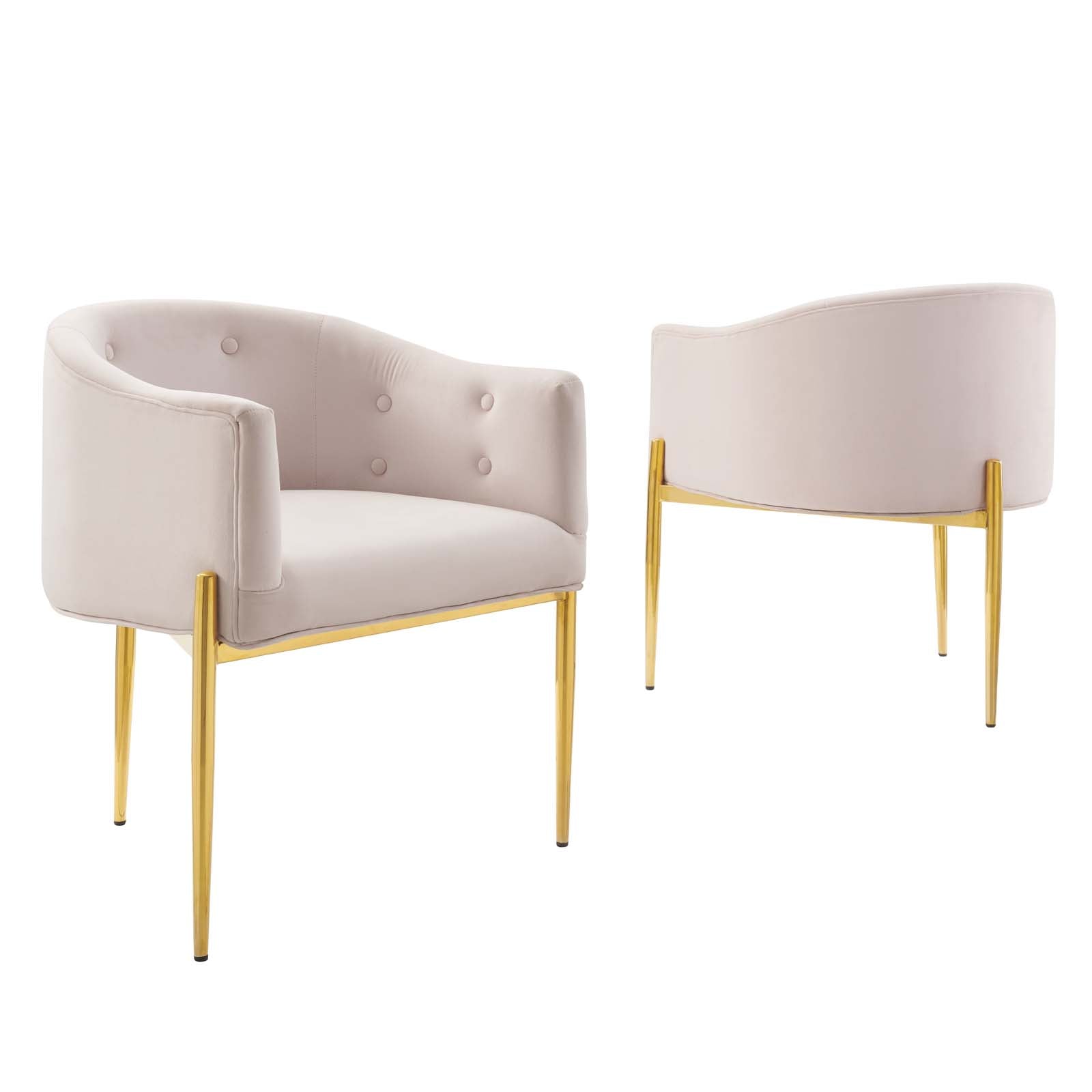 Savour Tufted Performance Velvet Accent Chairs Set of 2 by Modway