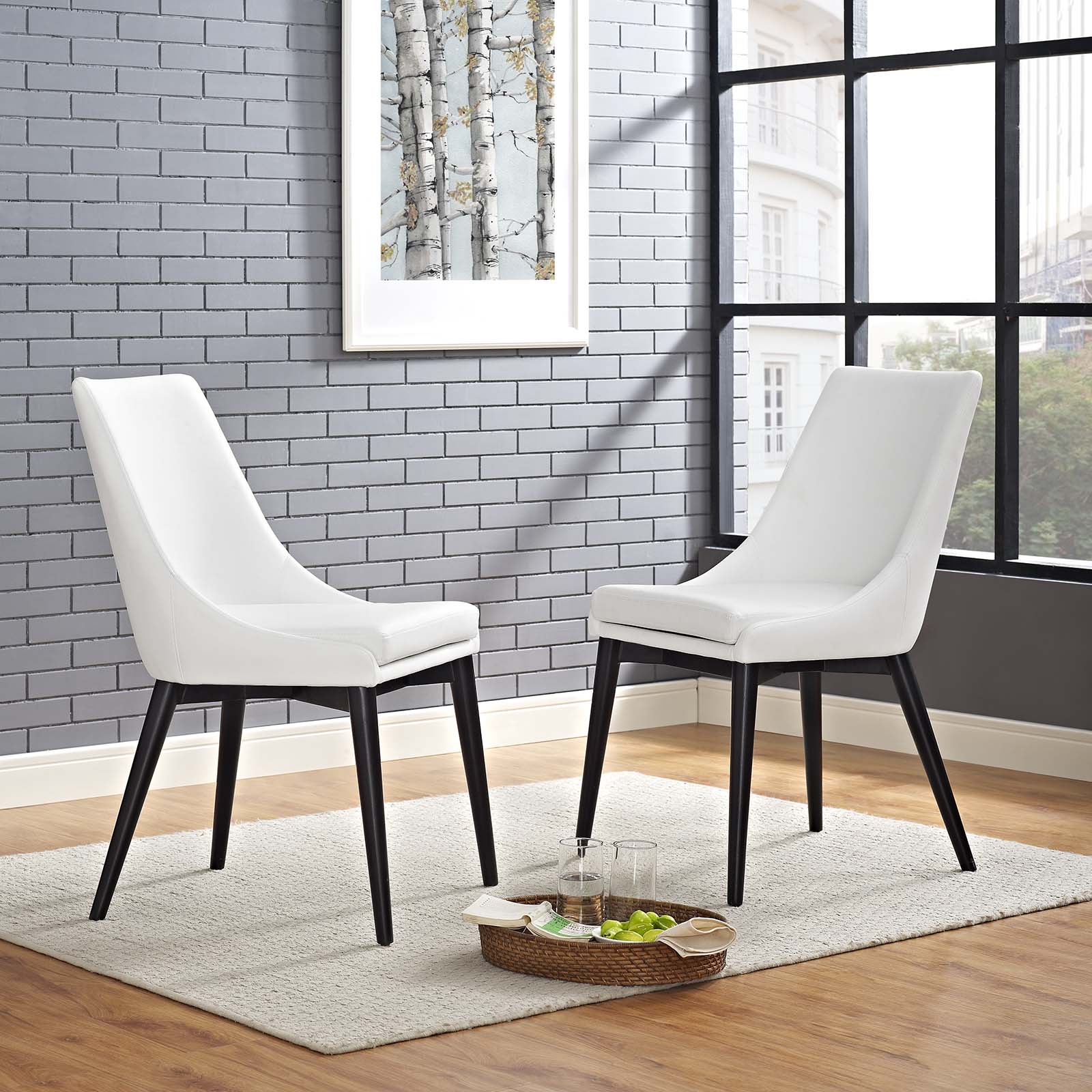 Viscount Vinyl Dining Side Chair Set of 2 by Modway