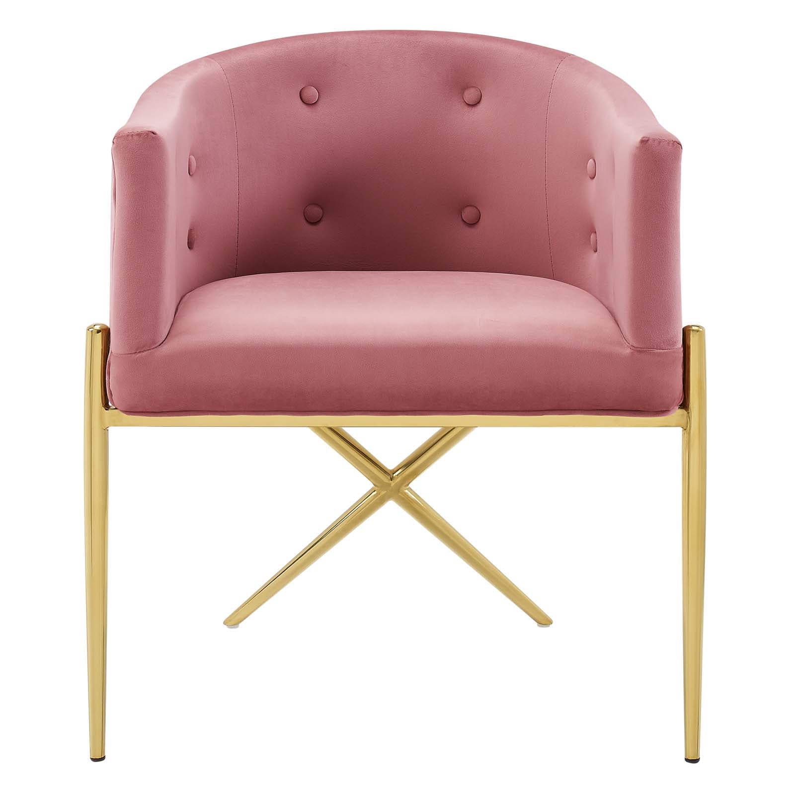 Savour Performance Velvet Accent Dining Armchair Set of 2 by Modway