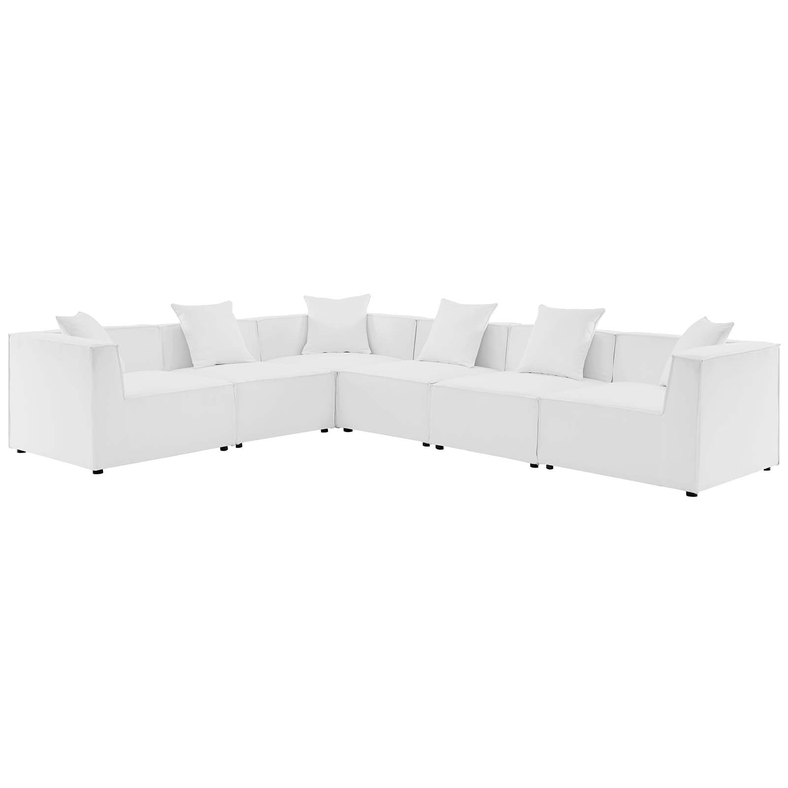 Saybrook 6-Piece Outdoor Patio Upholstered Sectional Sofa by Modway